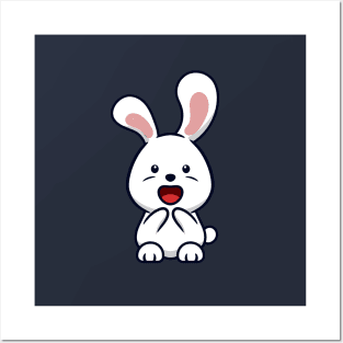 cute bunny cartoon Posters and Art